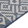 Tapis à tissage plat d'extérieur 80x150 cm Rayures bleues 