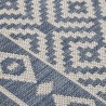 Tapis à tissage plat d'extérieur 80x150 cm Rayures bleues 