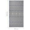 Tapis à tissage plat d'extérieur 80x150 cm Rayures bleues 