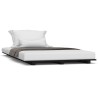 Cadre de lit sans matelas noir 75x190 cm bois de pin massif 