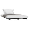 Cadre de lit sans matelas noir 75x190 cm bois de pin massif 