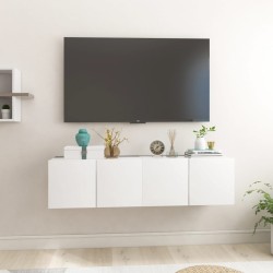 Meubles TV suspendus 2 pcs Blanc 60x30x30 cm 
