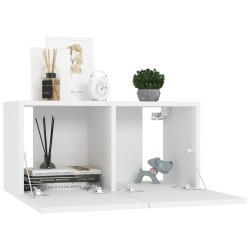 Meubles TV suspendus 2 pcs Blanc 60x30x30 cm 
