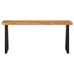 Banc avec bord vivant 105 cm bois d'acacia massif 