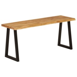 Banc avec bord vivant 105 cm bois d'acacia massif 