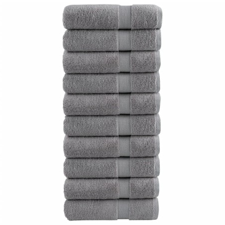 Serviettes de douche de qualité supérieure SOLUND 10 pcs gris 