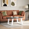 Pieds de table basse en U 2 pièces Blanc 60 x (42-43) cm Acier 