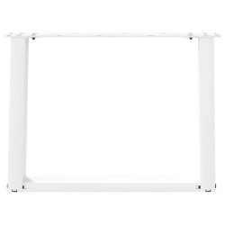 Pieds de table basse en U 2 pièces Blanc 60 x (42-43) cm Acier 