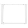 Pieds de table basse en U 2 pièces Blanc 60 x (42-43) cm Acier 