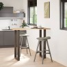 Pieds de table de bar en forme de U, 2 pièces, acier naturel, 50 x (110-111) cm 
