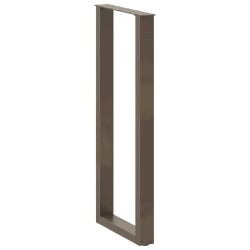 Pieds de table de bar en forme de U, 2 pièces, acier naturel, 50 x (110-111) cm 