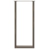 Pieds de table de bar en forme de U, 2 pièces, acier naturel, 50 x (110-111) cm 