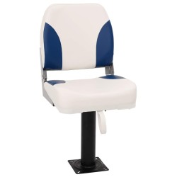 Ensemble de sièges de bateau pliables 2 pcs bleu et blanc 