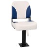 Ensemble de sièges de bateau pliables 2 pcs bleu et blanc 