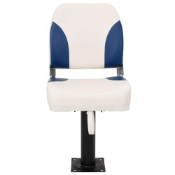 Ensemble de sièges de bateau pliables 2 pcs bleu et blanc 