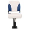 Ensemble de sièges de bateau pliables 2 pcs bleu et blanc 