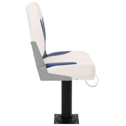Ensemble de sièges de bateau pliables 2 pcs bleu et blanc 