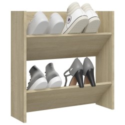Armoire à chaussures murale Chêne Sonoma 60x18x60 cm Aggloméré 