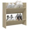 Armoire à chaussures murale Chêne Sonoma 60x18x60 cm Aggloméré 