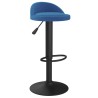 Tabourets de bar lot de 2 bleu velours 
