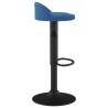 Tabourets de bar lot de 2 bleu velours 