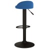 Tabourets de bar lot de 2 bleu velours 