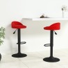 Tabourets de bar lot de 2 rouge bordeaux velours 