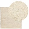 Tapis shaggy PAMPLONA poils longs moderne doré 120x120 cm 