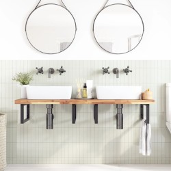 Dessus de meuble de salle de bain non traité bois d'acacia 