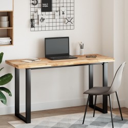Dessus de bureau non traité 120x50x4 cm bois d'acacia massif 