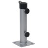 Base de parasol pour mât Ø38/48 mm argenté acier 