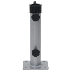 Base de parasol pour mât Ø38/48 mm argenté acier 
