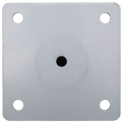 Base de parasol pour mât Ø38/48 mm argenté acier 