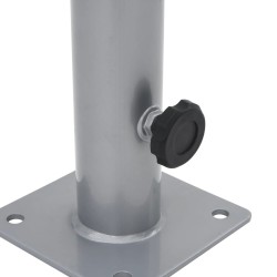 Base de parasol pour mât Ø38/48 mm argenté acier 