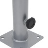 Base de parasol pour mât Ø38/48 mm argenté acier 