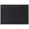 Tapis rectangulaire noir 70x100 cm bambou 