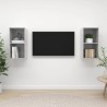 Meubles TV muraux 2 pcs Gris béton Bois d'ingénierie 