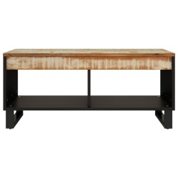 Table basse 90x50x40 cm bois de récupération massif 