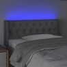 Tête de lit à LED gris clair 103x16x78/88 cm tissu 
