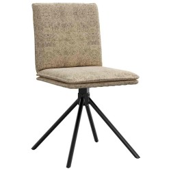 Chaise à manger gris clair similicuir daim 