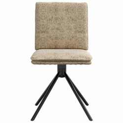 Chaise à manger gris clair similicuir daim 
