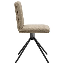 Chaise à manger gris clair similicuir daim 