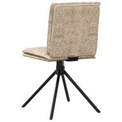 Chaise à manger gris clair similicuir daim 