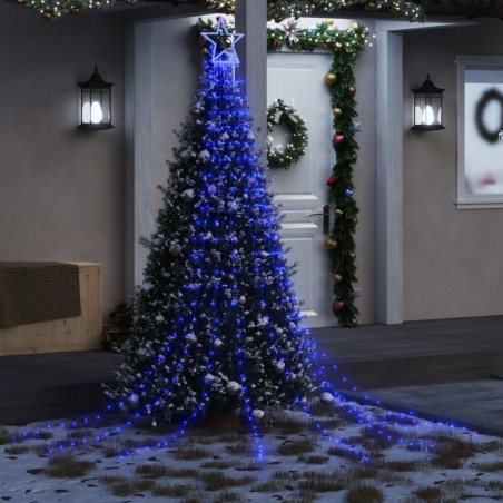 Guirlande de sapin de Noël 320 LED bleu 375 cm 