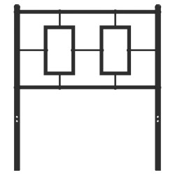 Tête de lit métal noir 80 cm 