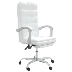 Fauteuil inclinable de bureau Blanc Similicuir 