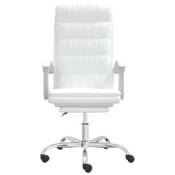 Fauteuil inclinable de bureau Blanc Similicuir 