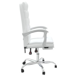 Fauteuil inclinable de bureau Blanc Similicuir 