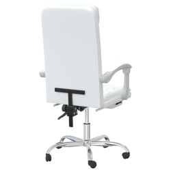 Fauteuil inclinable de bureau Blanc Similicuir 