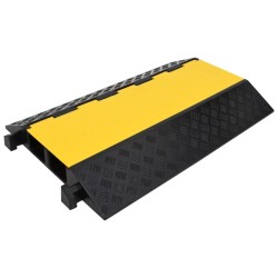 Rampe de protection de câble avec 2 canaux 90 cm caoutchouc 